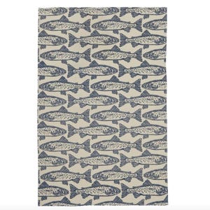 022SLM Salmon Cotton Tea Towel