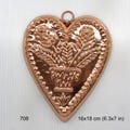 Birth Gramm Swiss Heart with Flowers copper mold BG0708 New!