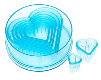 7 Piece Fluted Heart Cutter Set