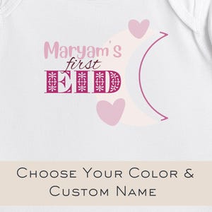 Custom My First Eid Bodysuit LS, Baby Gift Ramadan, My First Eid, Baby Girl Eid, Baby Boy Eid, Ramadan Gift, Muslim Baby, Eid Gift Baby, Eid