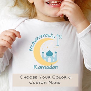 Custom My First Ramadan Bodysuit LS, Baby Gift Ramadan, My 1st Ramadan, Baby Girl Ramadan, Baby Boy Ramadan, Ramadan Gift, Muslim Baby