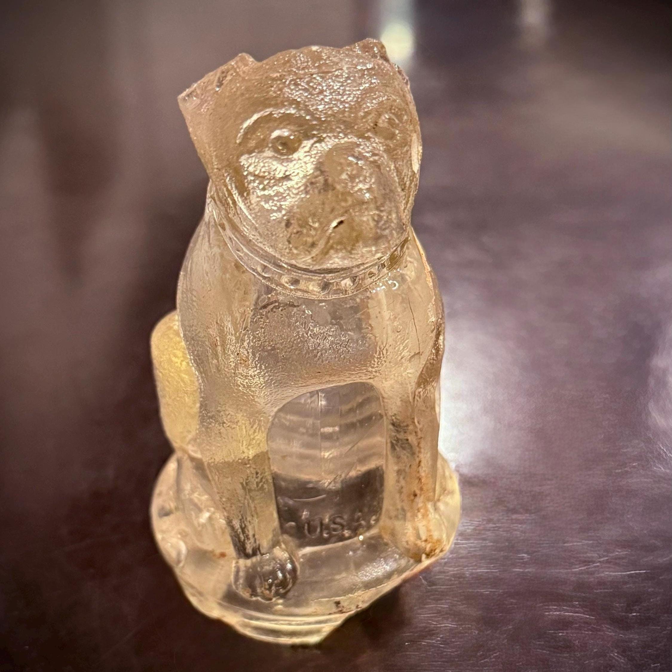 1930's Glass Bulldog Candy Container - Etsy