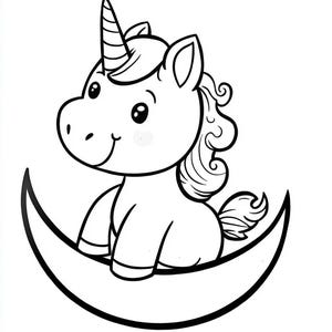 Cute Unicorn Coloring Pages for Kids – 20 Adorable Designs | Digital ...