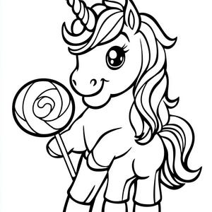 Cute Unicorn Coloring Pages for Kids – 20 Adorable Designs | Digital ...