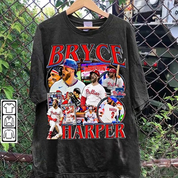Vintage 90s Graphic Style Bryce Harper T-Shirt - Bryce Harper Hoodie - Retro American Baseball Tee For Man and Woman Unisex T-Shirt