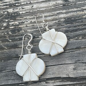 Tiffany, in 14K Rose Gold Filled or 14K Gold Filled and Mother of Pearl earrings, ThePurpleLilyDesigns Silver filled