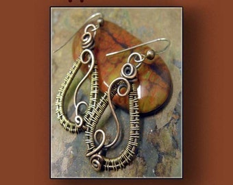 Brass Romantic, Antiqued Copper and Brass earrings, ThePurpleLilyDesigns