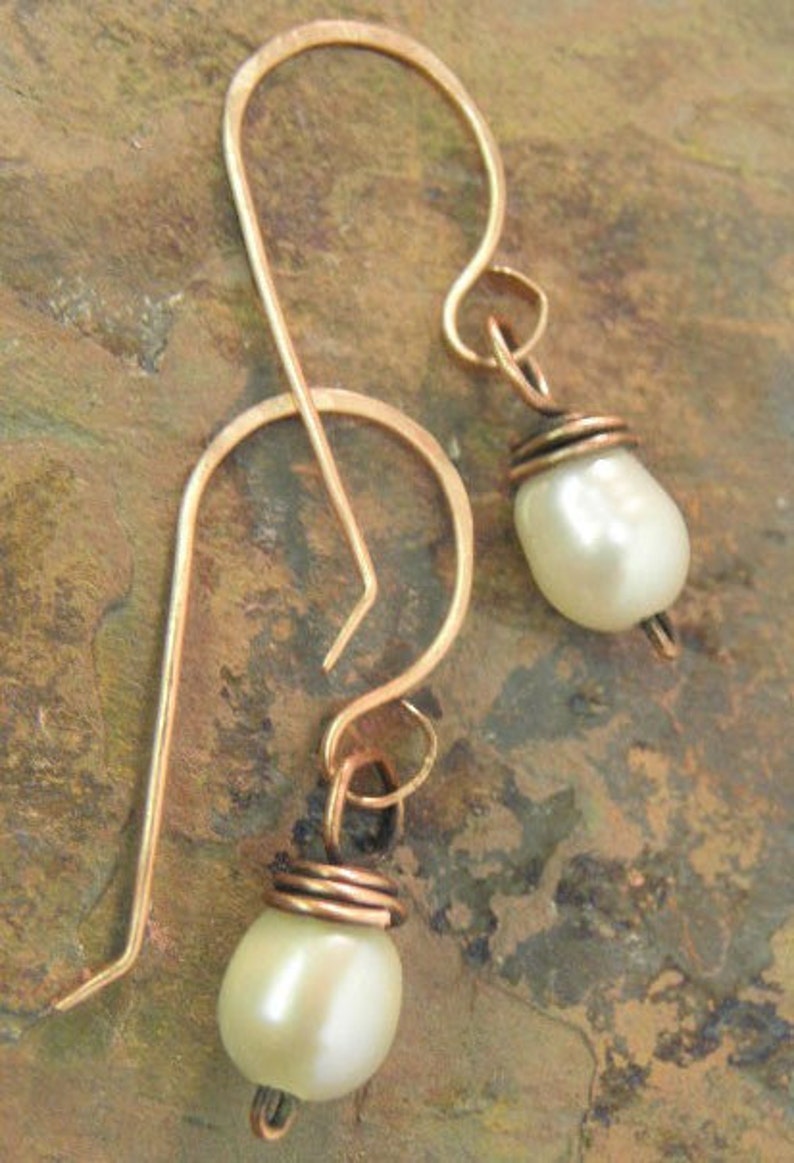 Antiqued Pearls Antiqued Copper and Freshwater Pearl Etsy