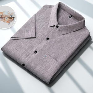 Men’s Casual Business Shirt | Wrinkle-Resistant Short Sleeve Top | Comfortable Versatile Summer Wear | Formal All-Season Collared Style