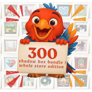 301 Best Seller Shadow Box Bundle 3D SVG / File di taglio carta a strati e modello Cricut / I migliori file Shadow Box 3D