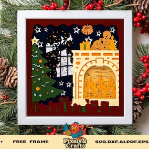 Paper Cut Template For Cricut, Silhouette, Laser & CNC – 3d Christmas Landscape Shadow Box Svg, 3d Christmas Layers | Easy to use