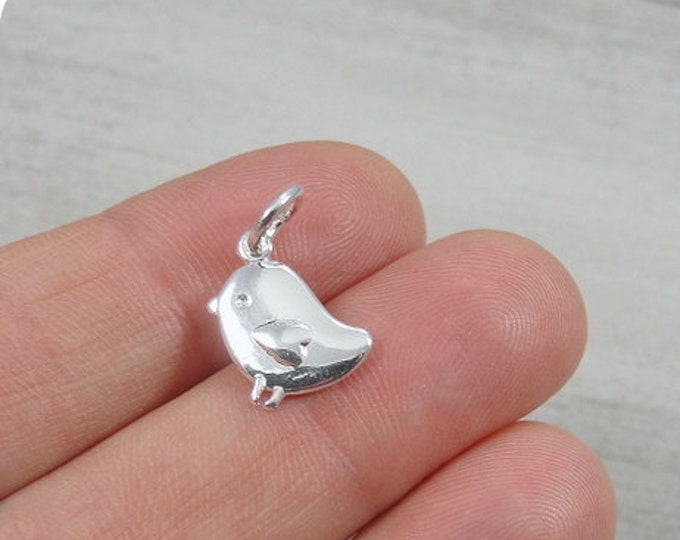 Baby Chick Charm - Silver Plated Baby Chick Charm for Necklace or Bracelet