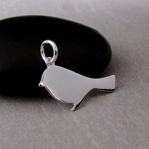 Silver Robin Charm, Robin Necklace Charm, Robin Bracelet Charm, Sparrow Charm, Wren Charm, Bird Charm, Robin Gift, Bird Lover Jewelry