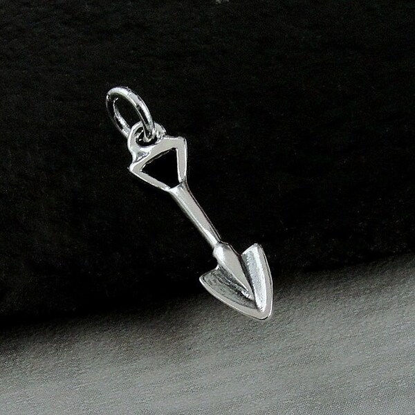 925 Sterling Silver Garden Shovel Charm, Gardening Charm, Gardener Gift Charm, Garden Spade Charm, Gardening Gift Jewelry