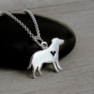 Labrador Retriever Necklace, Sterling Silver Labrador Retriever Charm on a Silver Cable Chain, Labrador Retriever Gift, Puppy Dog Jewelry