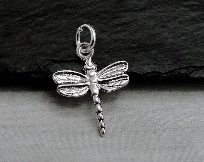 925 Sterling Silver Dragonfly Charm, Dragonfly Pendant, Dragonfly Gift, Bracelet Charm, Necklace Charm, Dragonfly Jewelry