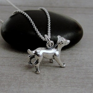 Jack Russell Terrier Necklace, 925 Sterling Silver 3D Jack Russell Charm Necklace, Puppy Dog Charm Necklace, Jack Russell Gift Jewelry