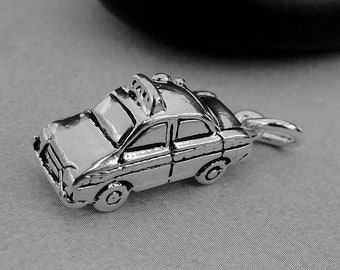 Silver Taxi Charm, Taxi Cab Necklace Charm, Cab Driver Bracelet Charm, Cab Driver Gift, Taxi Cab Jewelry