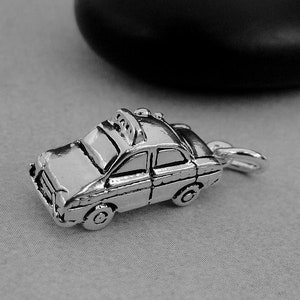 Silver Taxi Charm, Taxi Cab Necklace Charm, Cab Driver Bracelet Charm, Cab Driver Gift, Taxi Cab Jewelry