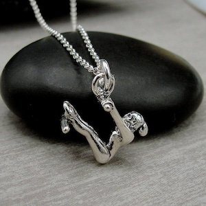 Gymnast Necklace, 925 Sterling Silver Gymnastics Charm Necklace, Gymnast Charm, Gymnastics Gift, Gymnastics Jewelry, Gymnast Gift Jewelry