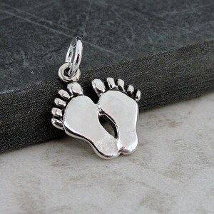 Feet Footprints Charm Sterling Silver Feet Footprints Charm Sterling Silver