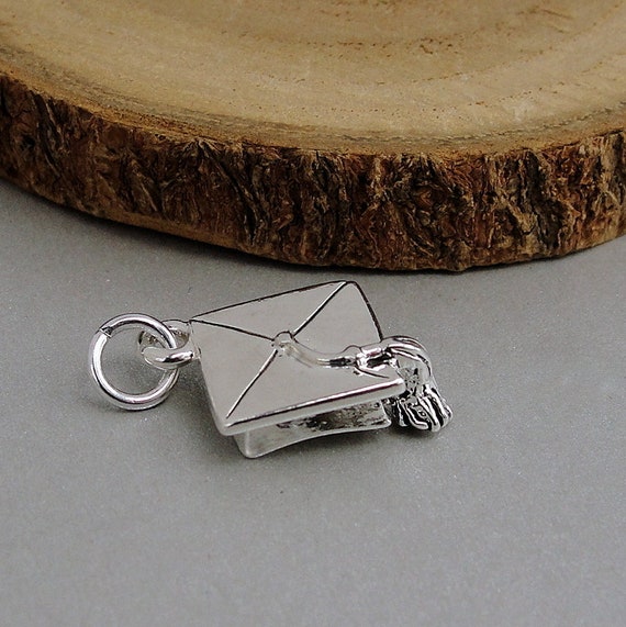 Bachelor's Degree Graduation Charm 3D Sterling Silver Bachelor's Degree Graduation Charm 3D Sterling Silver