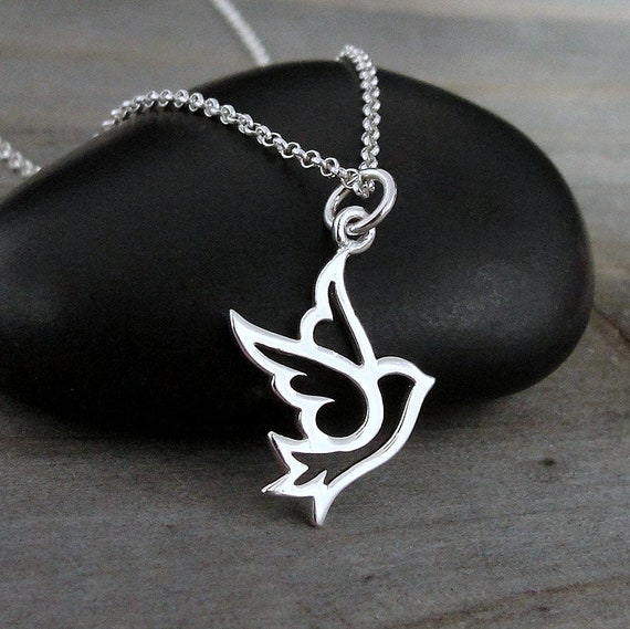 Cutout Peace Dove Necklace Cutout Peace Dove Necklace