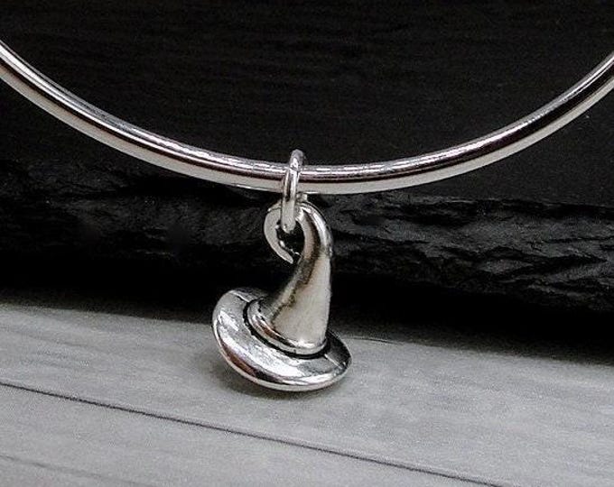 Silver Witches Hat Charm, Tiny Witch Hat Charm, Halloween Charm, Witches Hat Jewelry, Necklace Charm, Bracelet Charm, Halloween Themed Charm