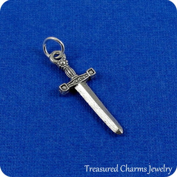 Dagger Charm - Silver Plated Dagger Charm for Necklace or Bracelet