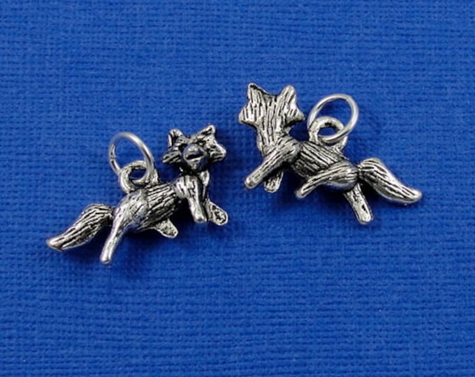 Fox Charm - Silver Plated Fox Charm for Necklace or Bracelet