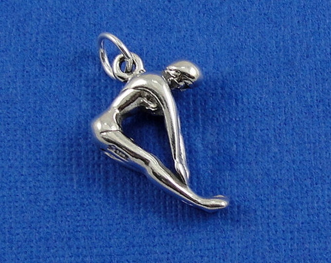 Female Diver Charm - Sterling Silver Female Diver Charm for Necklace or Bracelet