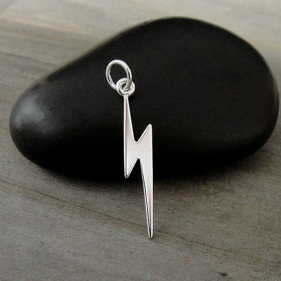 Lightning Bolt Charm Sterling Silver Lightning Charm for Necklace or Bracelet Weather Charm Thunderstorm Charm Lightning Bolt Pendant Etsy