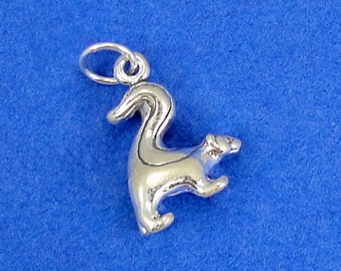 Skunk Charm - Sterling Silver Skunk Charm for Necklace or Bracelet