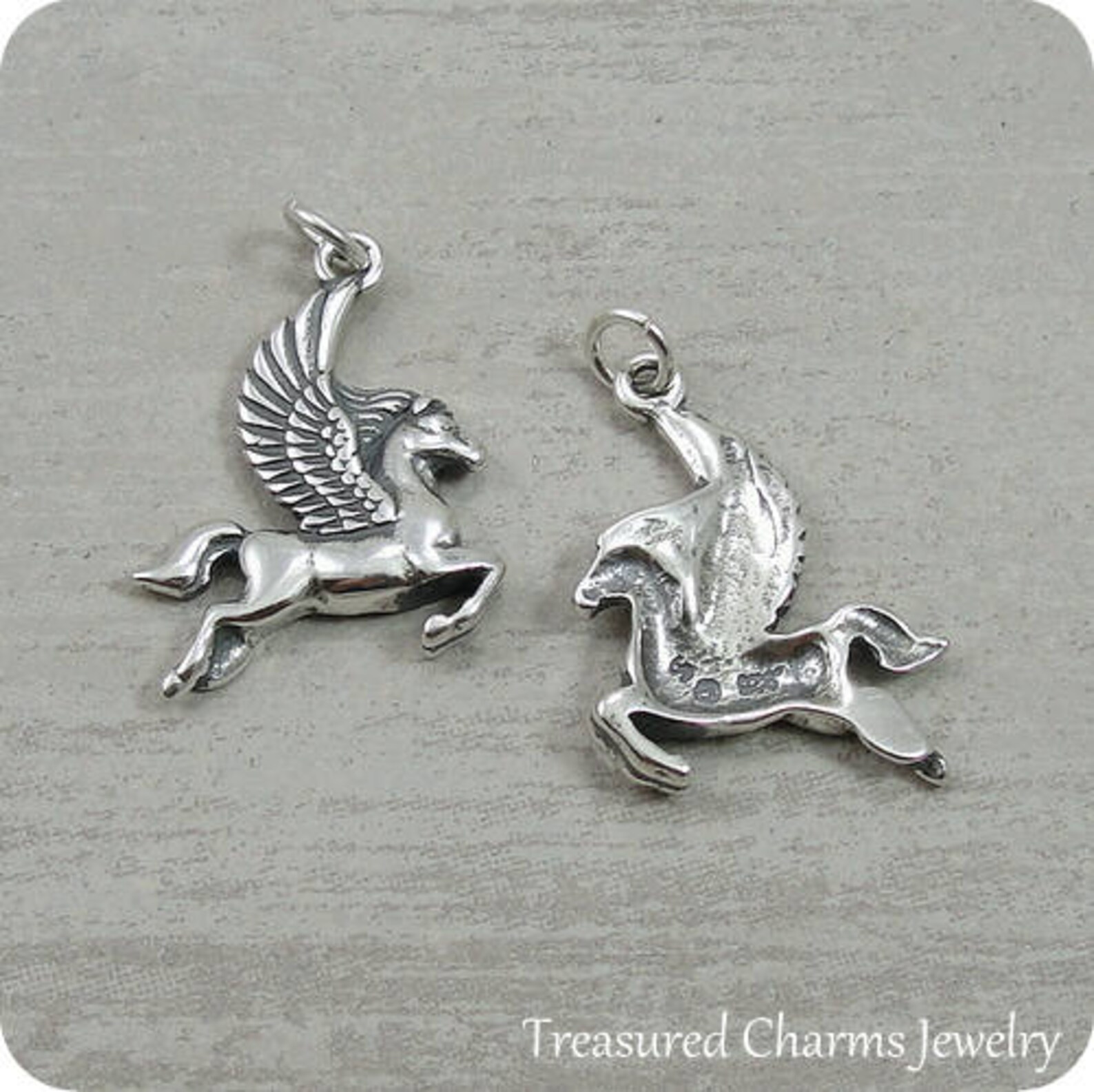 Pegasus Charm Sterling Silver Pegasus Charm for Necklace or Etsy