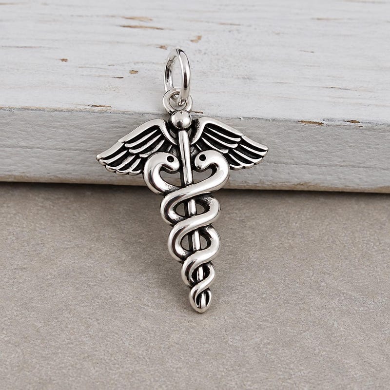 Caduceus Bracelet Charm - Etsy