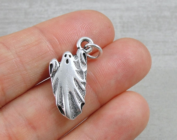 Ghost Charm - Silver Plated Ghost Charm for Necklace or Bracelet
