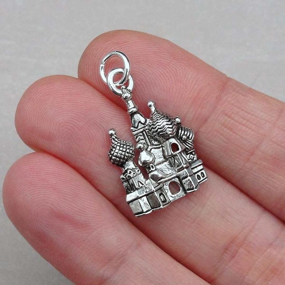 St. Basil's Cathedral Charm - Silver Plated Russian Cathedral
