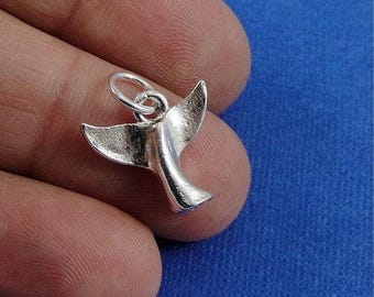 Whale Tail Charm - Silver Whale Tail Charm for Necklace or Bracelet