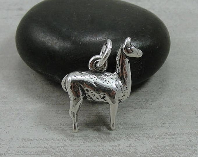 Llama Charm - Sterling Silver Llama Charm for Necklace or Bracelet