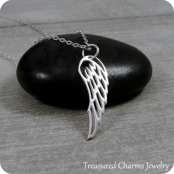 Sterling Silver Angel Wing Necklace 