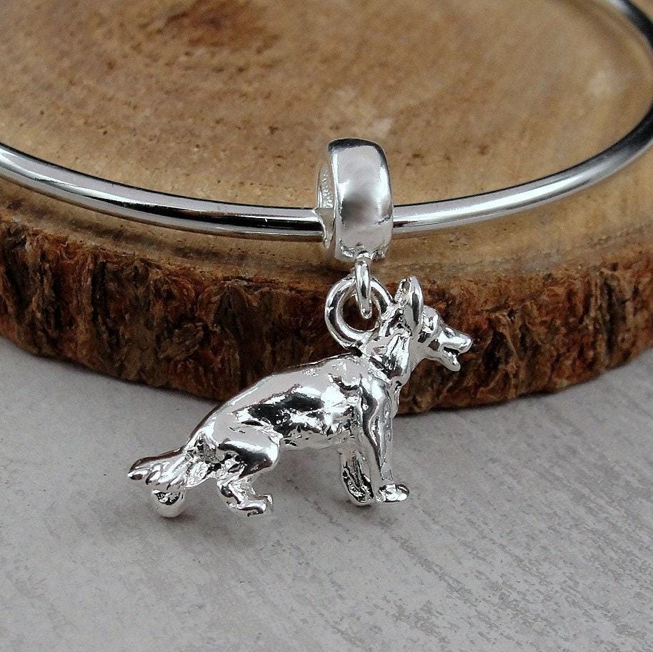 Sterling Silver 925 Border Collie Sheep Shepherd Dog European Charm – Pouch