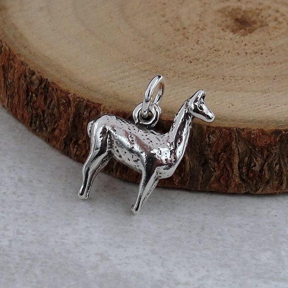 Llama Charm, Sterling Silver 3D Llama Charm for Necklace or Bracelet, Alpaca Charm, Farm Animal Charm, Llama Pendant, Llama Gift