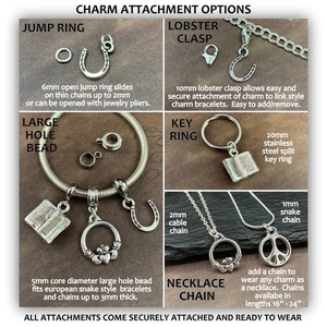 Coffee Mug Charm Silver Coffee Mug Charm for Necklace or Bracelet image 4