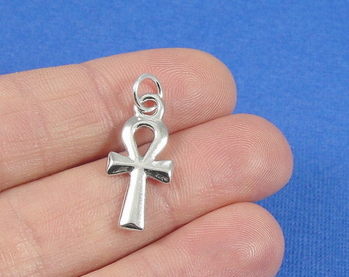 Ankh Charm - Silver Plated Ankh Charm for Necklace or Bracelet