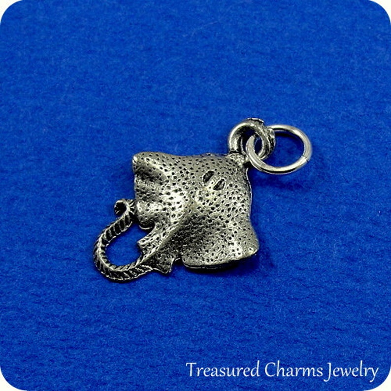 Stingray Charm Silver Plated Stingray Charm for Necklace or Bracelet image 1