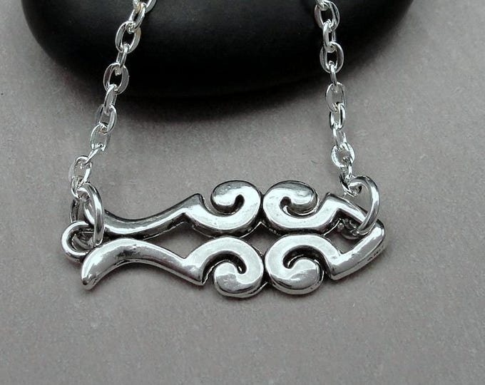 Silver Christian Ichthus Fish Necklace, Jesus Fish Necklace, Christian Fish Charm, Religious Necklace, Ichthys Fish Charm, Religious Gift