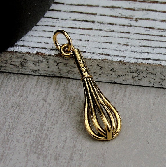 Wire Whisk Cooking Utensil Kitchen Charm Sterling Silver Wire Whisk Cooking Utensil Kitchen Charm Sterling Silver
