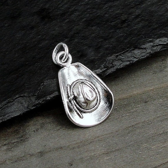 3D Cowboy Hat Charm Sterling Silver, Made in the USA 3D Cowboy Hat Charm Sterling Silver, Made in the USA