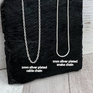 Bakers Kitchen Mixer and Whisk Necklace, Silver Baking Charms on a Silver Cable Chain image 3