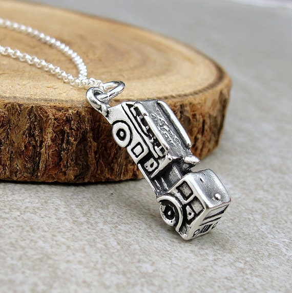 Fire Truck Charm 3-D Sterling Silver - Made in the USA Fire Truck Charm 3-D Sterling Silver - Made in the USA